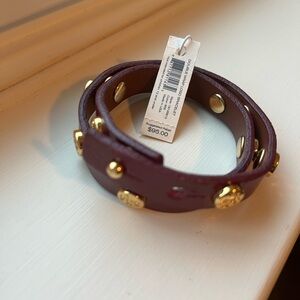 Tory Burch Leather Wrap Bracelet